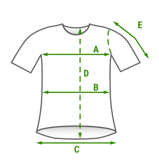 Tabulka velikostí - Pánské funkční tričko BASIC krátký rukáv černá Bamboo Technical