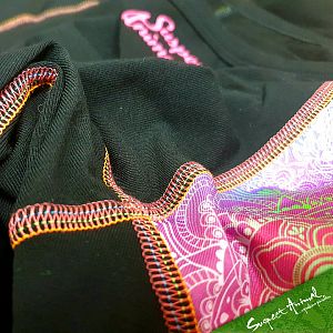 Dámské funkční triko krátký rukáv černá/růžová Bamboo Ultra