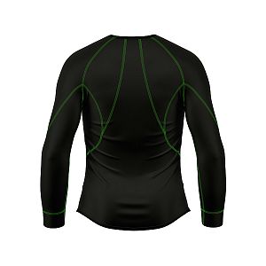 Pánské funkční triko dlouhý rukáv černá/zelená Bamboo Ultra