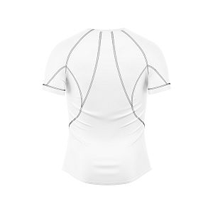 Pánské funkční triko krátký rukáv bílá/šedá Bamboo Ultra