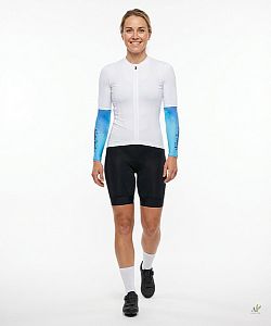 Dámské cyklistické návleky na ruce AQUARELLE blue
