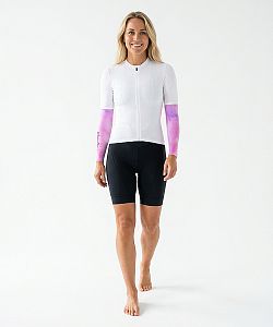 Dámské cyklistické návleky na ruce AQUARELLE pink