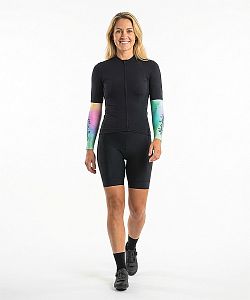 Dámské cyklistické návleky na ruce AQUARELLE Rainbow