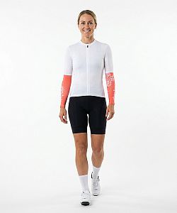 Dámské cyklistické návleky na ruce FLOWERS CORAL