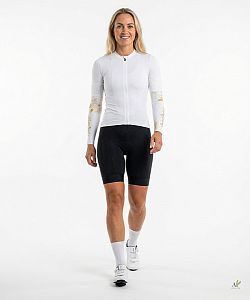 Dámské cyklistické návleky na ruce FLOWERS GOLD