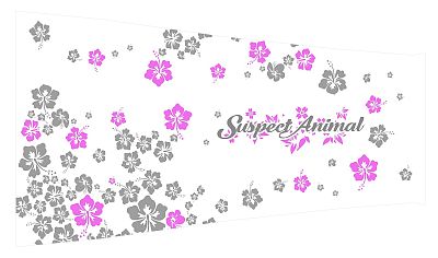 Dámské cyklistické návleky na ruce FLOWERS Grey/Lila New