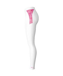 Dámské funkční spodky dlouhé PINK MANDALA bílá Bamboo Light New