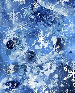 Dámské funkční spodky dlouhé SNOWFLAKES bílá Bamboo Heavy