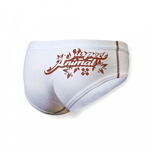 Dámské funkční sportovní kalhotky bílá/hnědá Bamboo Ultra
