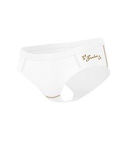 Dámské funkční sportovní kalhotky LEO bílá/hnědá Bamboo Ultra