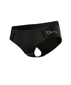 Dámské funkční sportovní kalhotky LEO černá/hnědá Bamboo Ultra
