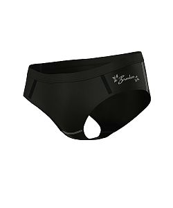 Dámské funkční sportovní kalhotky LEO černá/šedá Bamboo Ultra
