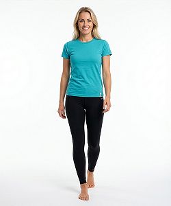 Dámské funkční tričko BASIC krátký rukáv azurová Bamboo Technical