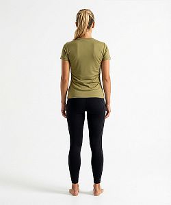 Dámské funkční tričko BASIC krátký rukáv khaki Bamboo Technical