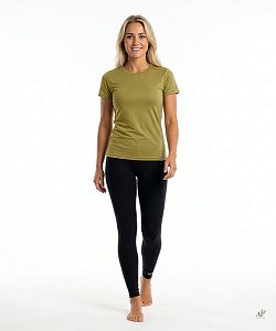Dámské funkční tričko BASIC krátký rukáv khaki Bamboo Technical