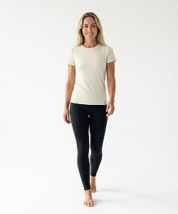 Dámské funkční tričko BASIC krátký rukáv krémová Bamboo Technical
