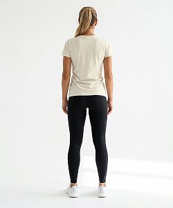 Dámské funkční tričko BASIC krátký rukáv krémová Bamboo Technical