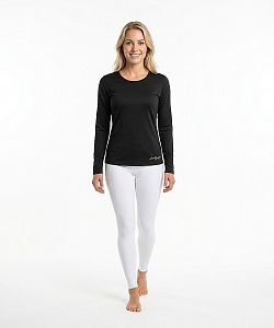 Dámské funkční tričko SPORTY dlouhý rukáv černá Bamboo Ultra CLASSIC