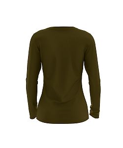 Dámské funkční tričko SPORTY dlouhý rukáv KHAKI Bamboo Ultra CLASSIC
