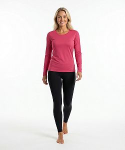 Dámské funkční tričko SPORTY dlouhý rukáv růžová Bamboo Ultra CLASSIC