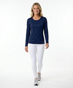 Dámské funkční tričko SPORTY dlouhý rukáv tmavá modrá Bamboo Ultra CLASSIC