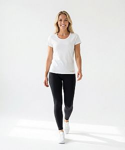 Dámské funkční tričko SPORTY krátký rukáv bílá Bamboo Ultra CLASSIC