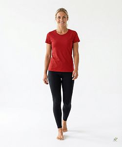 Dámské funkční tričko SPORTY krátký rukáv červená Bamboo Ultra CLASSIC