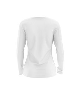 Dámské funkční tričko SPORTY "V" dlouhý rukáv bílá Bamboo Ultra CLASSIC