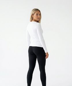 Dámské funkční tričko SPORTY "V" dlouhý rukáv bílá Bamboo Ultra CLASSIC