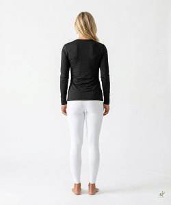 Dámské funkční tričko SPORTY "V" dlouhý rukáv černá Bamboo Ultra CLASSIC
