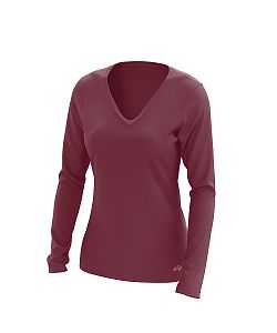 Dámské funkční tričko SPORTY "V" dlouhý rukáv LILA Bamboo Ultra CLASSIC