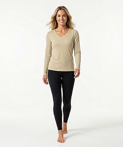 Dámské funkční tričko SPORTY "V" dlouhý rukáv STONE Bamboo Ultra CLASSIC