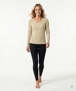 Dámské funkční tričko SPORTY "V" dlouhý rukáv STONE Bamboo Ultra CLASSIC