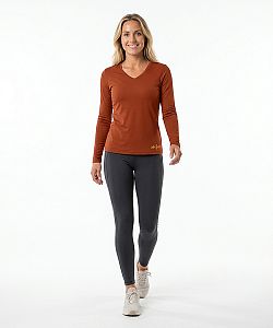 Dámské funkční tričko SPORTY "V" dlouhý rukáv TERAKOTA Bamboo Ultra CLASSIC