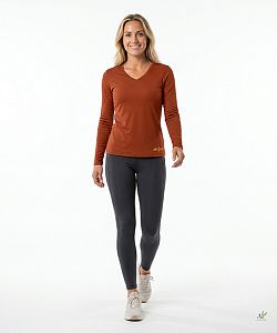 Dámské funkční tričko SPORTY "V" dlouhý rukáv TERAKOTA Bamboo Ultra CLASSIC