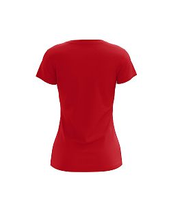 Dámské funkční tričko SPORTY "V" krátký rukáv červená Bamboo Ultra CLASSIC