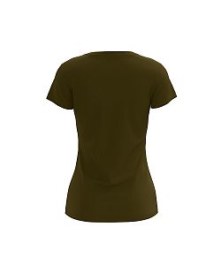 Dámské funkční tričko SPORTY "V" krátký rukáv KHAKI Bamboo Ultra CLASSIC