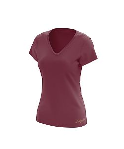 Dámské funkční tričko SPORTY "V" krátký rukáv LILA Bamboo Ultra CLASSIC