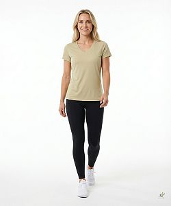 Dámské funkční tričko SPORTY "V" krátký rukáv STONE Bamboo Ultra CLASSIC