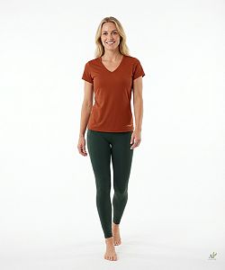 Dámské funkční tričko SPORTY "V" krátký rukáv TERAKOTA Bamboo Ultra CLASSIC
