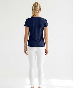 Dámské funkční tričko SPORTY "V" krátký rukáv tmavá modrá Bamboo Ultra CLASSIC