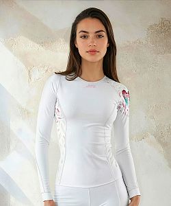 Dámské funkční triko dlouhý rukáv ANGEL bílá Bamboo Ultra