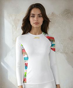 Dámské funkční triko dlouhý rukáv BUTTERFLY bílá Bamboo Ultra