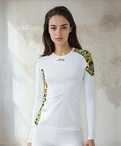 Dámské funkční triko dlouhý rukáv CAMO bílá Bamboo Ultra