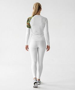 Dámské funkční triko dlouhý rukáv CAMO bílá Bamboo Ultra