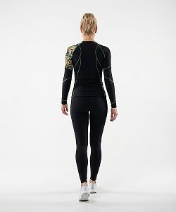 Dámské funkční triko dlouhý rukáv CAMO černá Bamboo Ultra