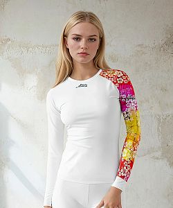 Dámské funkční triko dlouhý rukáv CANDY bílá Bamboo Thermo