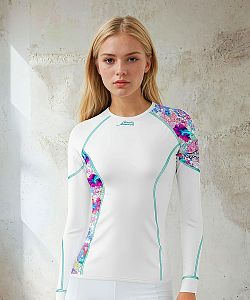 Dámské funkční triko dlouhý rukáv CORAL bílá Bamboo Ultra