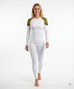 Dámské funkční triko dlouhý rukáv CROCODILE LADY bílá Bamboo Light New
