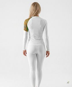 Dámské funkční triko dlouhý rukáv CROCODILE LADY bílá Bamboo Ultra